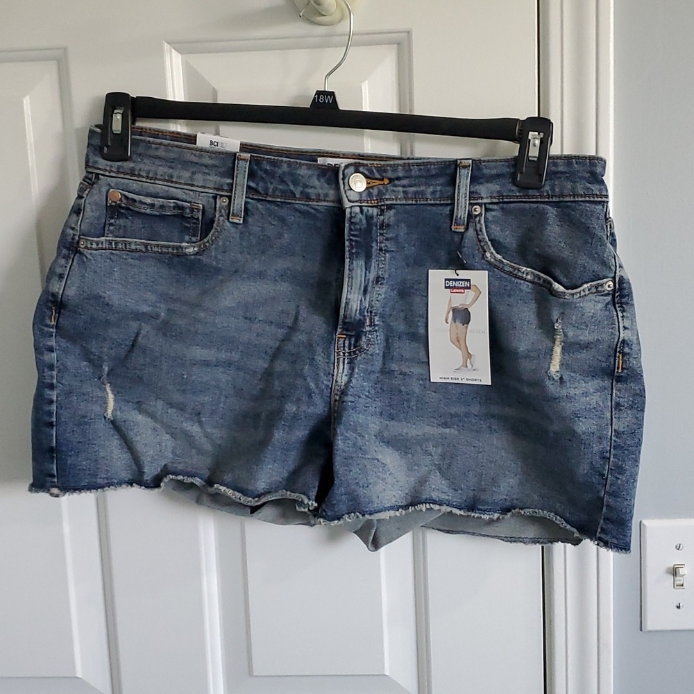 Womens high rise jean shorts